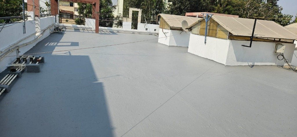 Completed PU terrace waterproofing Bangalore